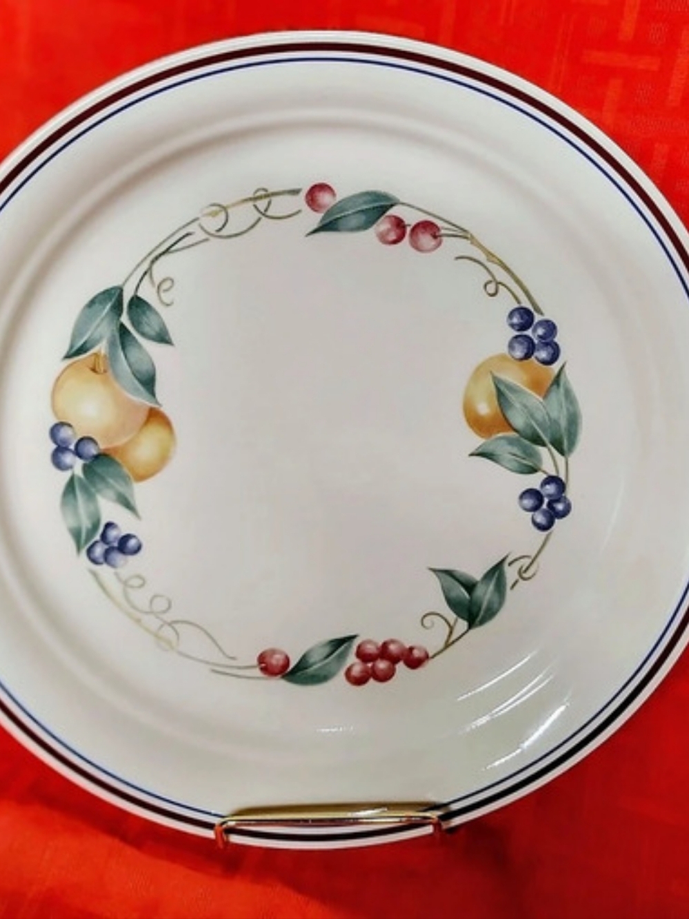 Corelle Abundance Dinner Plate White & Red